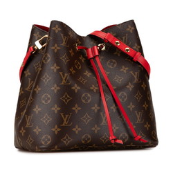 Louis Vuitton Monogram NeoNoe Shoulder Bag M44021 Coquelicot Red Brown PVC Leather Women's LOUIS VUITTON