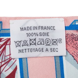 Hermes Twilly HERMES STORY Story Scarf Muffler 063875S Rose Blue Jaune Multicolor Silk Women's