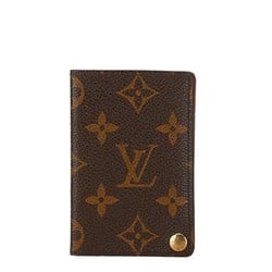 Louis Vuitton Monogram Porte Carte Credit Pression Card Case M60937 Brown PVC Leather Women's LOUIS VUITTON