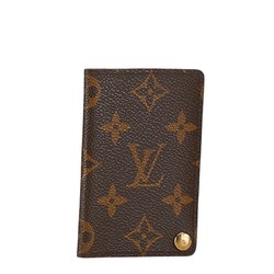 Louis Vuitton Monogram Porte Carte Credit Pression Card Case M60937 Brown PVC Leather Women's LOUIS VUITTON