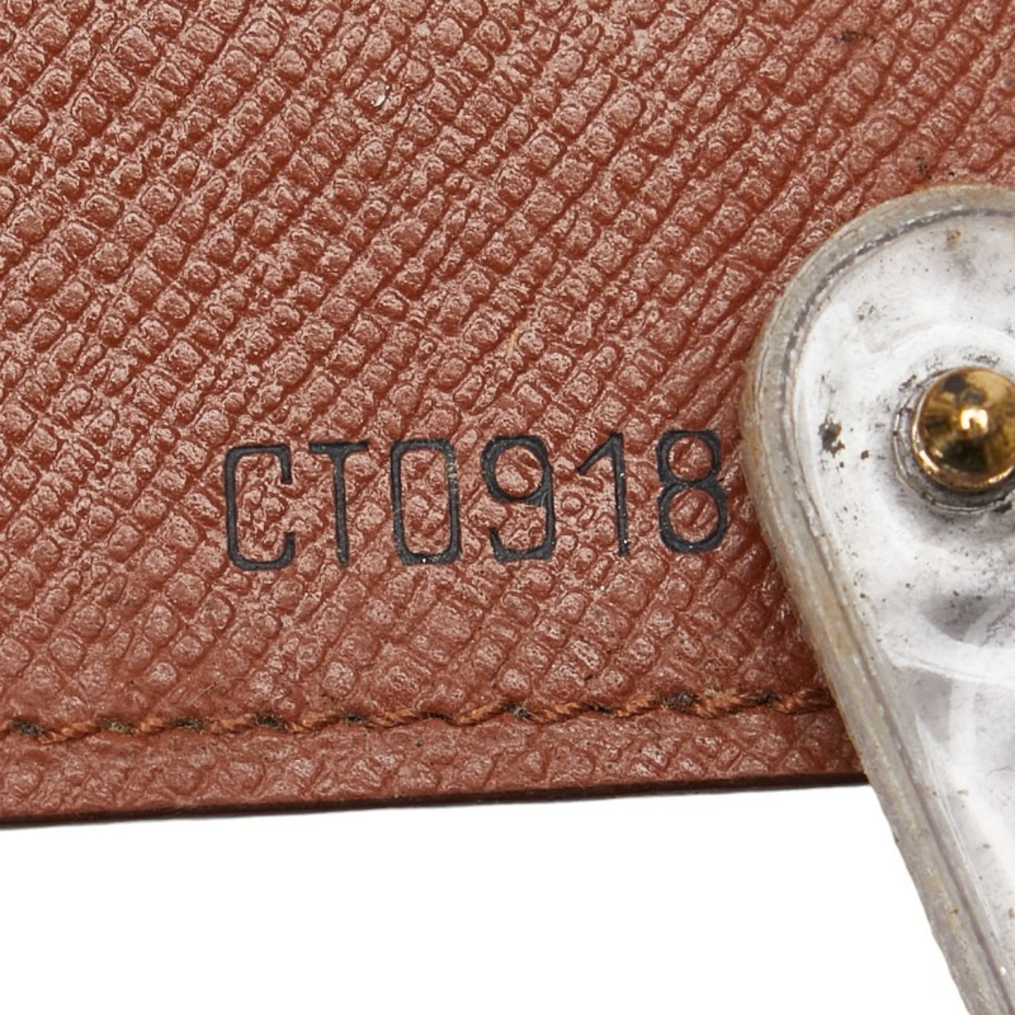 Louis Vuitton Monogram Porte Carte Credit Pression Card Case M60937 Brown PVC Leather Women's LOUIS VUITTON