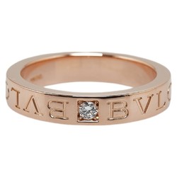 BVLGARI Double Diamond 1P Ring Gold K18PG Pink Women's