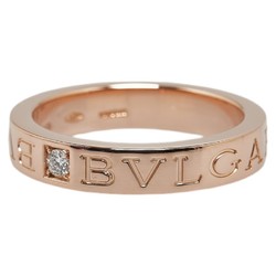 BVLGARI Double Diamond 1P Ring Gold K18PG Pink Women's