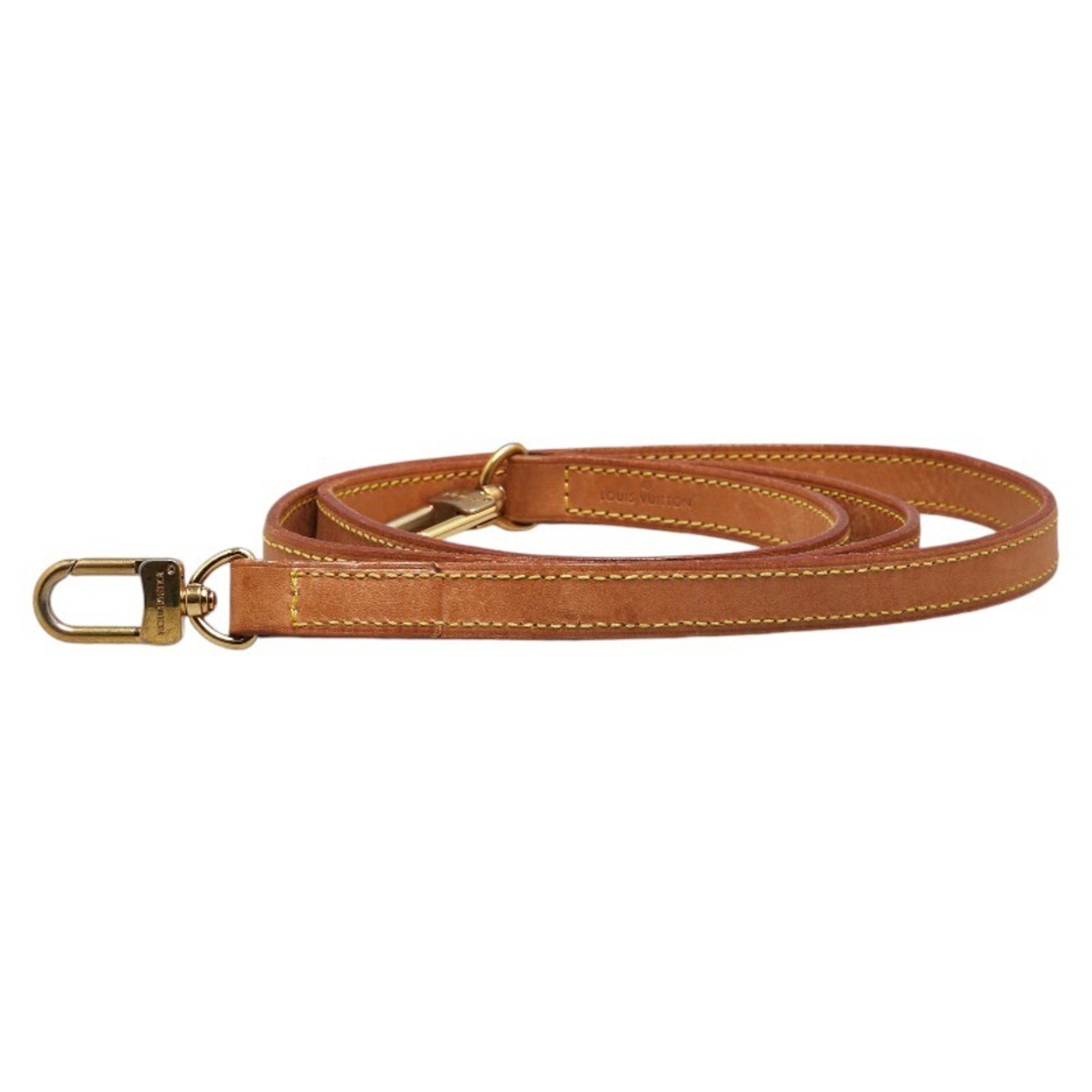 Louis Vuitton Shoulder Strap Brown Gold Leather Women's LOUIS VUITTON