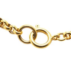 Chanel Coco Mark Aztec Chain Necklace Gold Plated Women's CHANEL