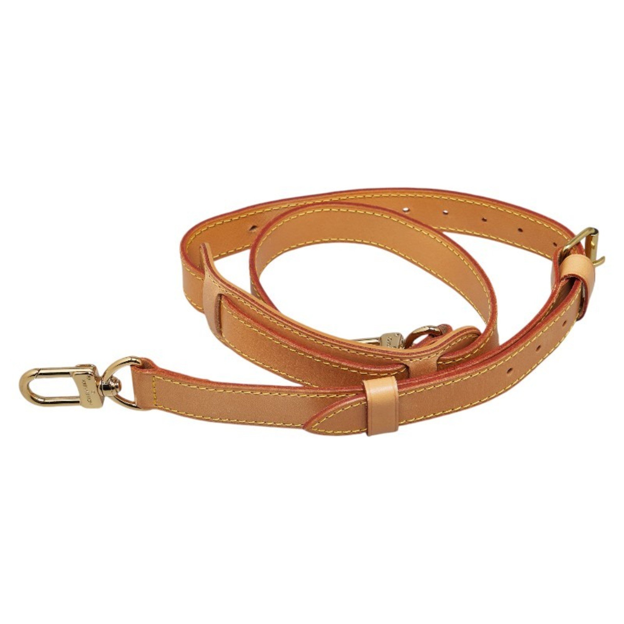 Louis Vuitton Shoulder Strap Brown Gold Leather Women's LOUIS VUITTON