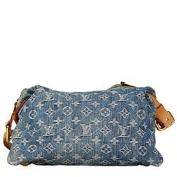 Louis Vuitton Monogram Denim Baggy PM Shoulder Bag M95049 Blue Leather Women's LOUIS VUITTON