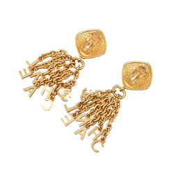 Chanel Coco Mark Earrings Gold Plated Women's CHANEL