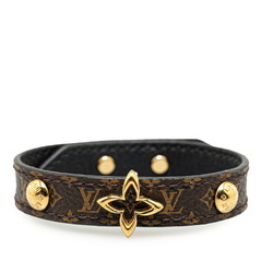 Louis Vuitton Monogram Bracelet Blooming M6534F Brown Gold PVC Plated Women's LOUIS VUITTON