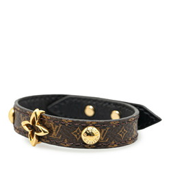 Louis Vuitton Monogram Bracelet Blooming M6534F Brown Gold PVC Plated Women's LOUIS VUITTON