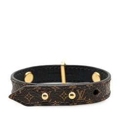 Louis Vuitton Monogram Bracelet Blooming M6534F Brown Gold PVC Plated Women's LOUIS VUITTON