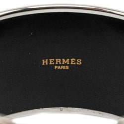 Hermes enamel TGM cloisonné elephant pattern bangle bracelet blue black metal women's HERMES