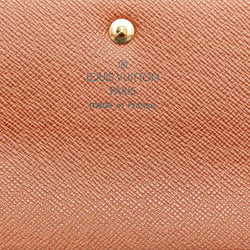 Louis Vuitton Monogram Portefeuille International Long Wallet M61217 Brown PVC Leather Women's LOUIS VUITTON