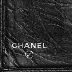 Chanel Matelasse Coco Mark Long Wallet Bi-fold Black Lambskin Women's CHANEL