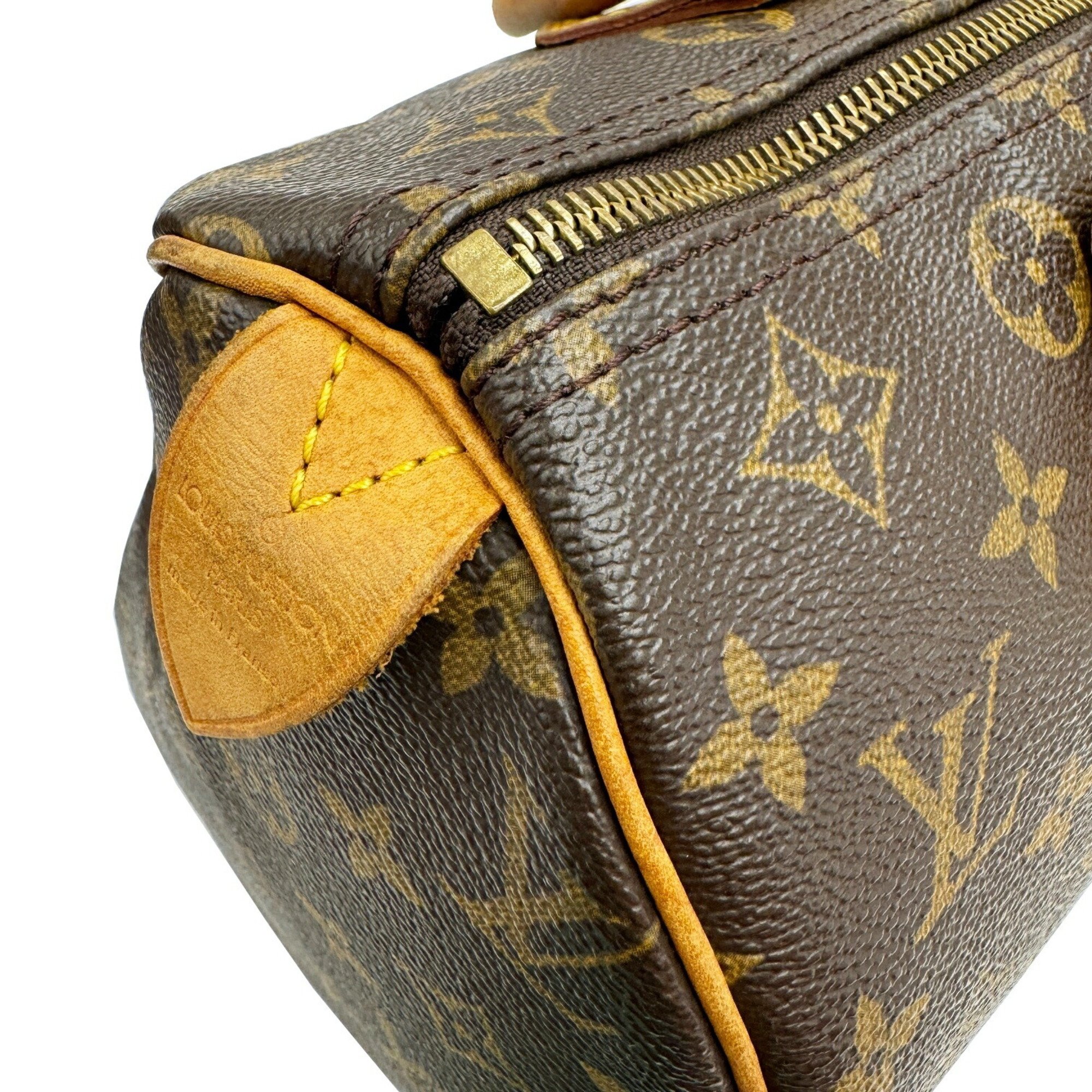 LOUIS VUITTON Speedy 30 M41526 TH0063 Brown Monogram Handbag for Women and Men