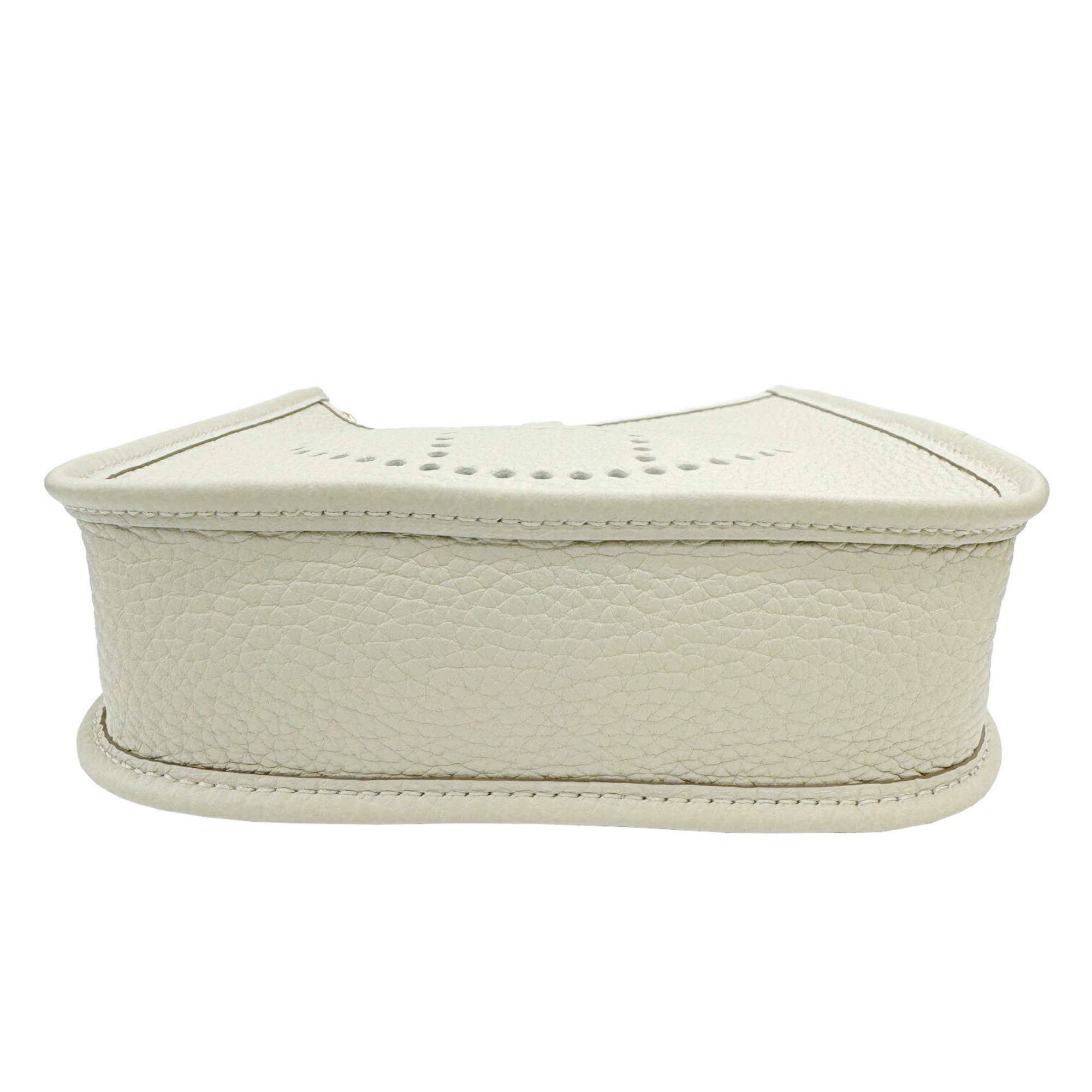 HERMES Evelyn TPM Taurillon Clemence Beton U Stamp Ivory Women's