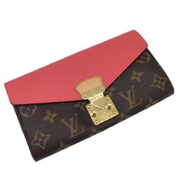 LOUIS VUITTON Louis Vuitton Monogram Portefeuille Pallas Pink M58417 SN0165 Long Wallet Leather Goods Women's Men's