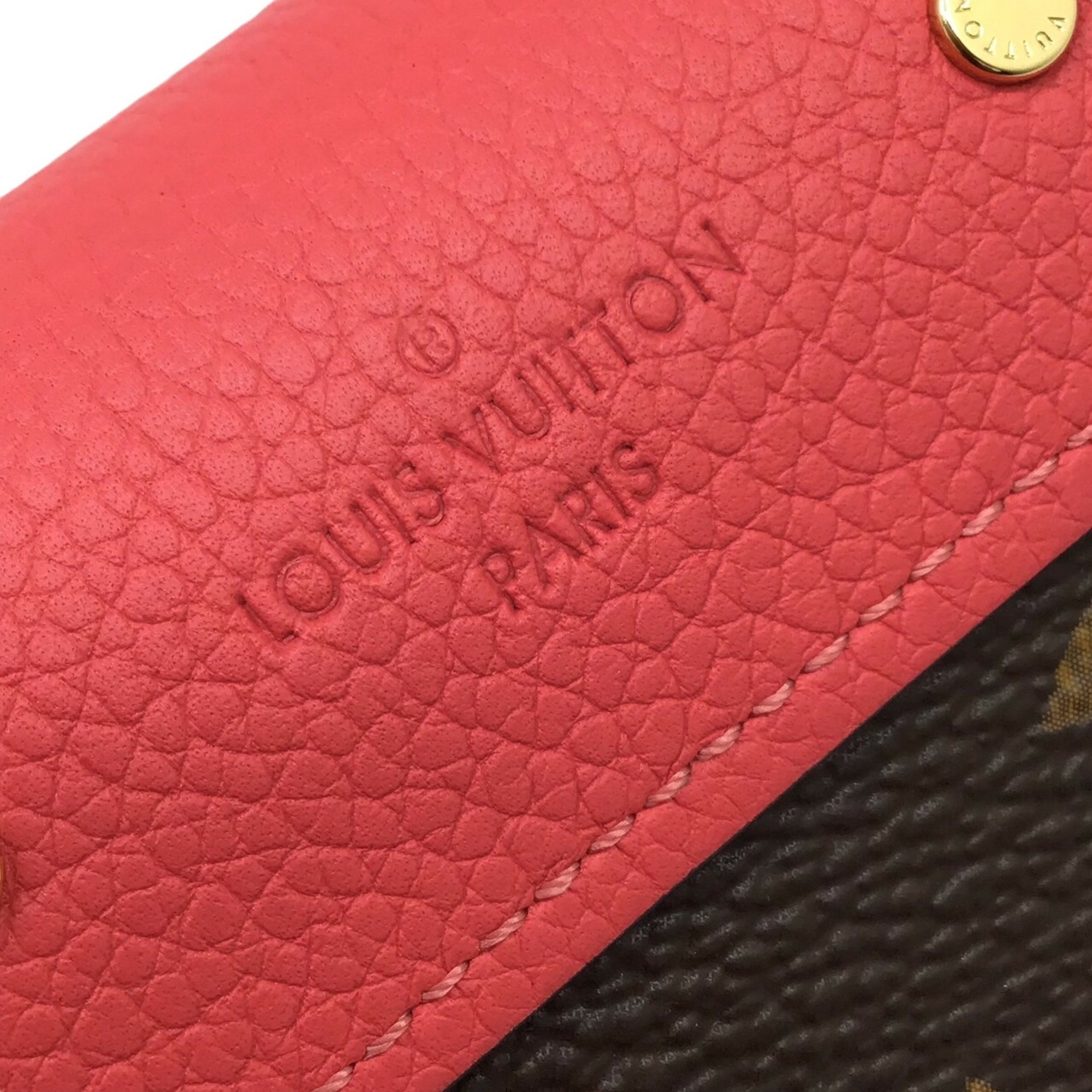 LOUIS VUITTON Louis Vuitton Monogram Portefeuille Pallas Pink M58417 SN0165 Long Wallet Leather Goods Women's Men's