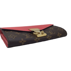 LOUIS VUITTON Louis Vuitton Monogram Portefeuille Pallas Pink M58417 SN0165 Long Wallet Leather Goods Women's Men's