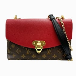 LOUIS VUITTON Saint Placide M43713 CA0198 Monogram Leather Shoulder Bag Chain for Women