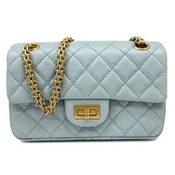 CHANEL Chanel 2.55 Handbag Blue Light AS0874 Shoulder Bag Chain Gold