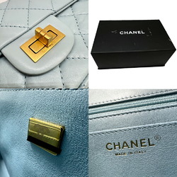 CHANEL Chanel 2.55 Handbag Blue Light AS0874 Shoulder Bag Chain Gold