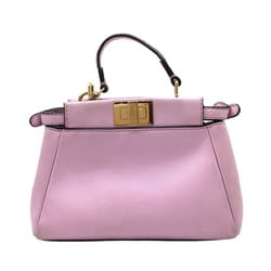 FENDI Micro Peekaboo Pink Leather 8M0355 No Shoulder Strap Compact Bag Goods Bags Women's