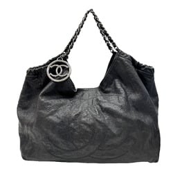 CHANEL Coco Mark Handbag Shoulder Bag Cabiasun 10 Series Black Women's