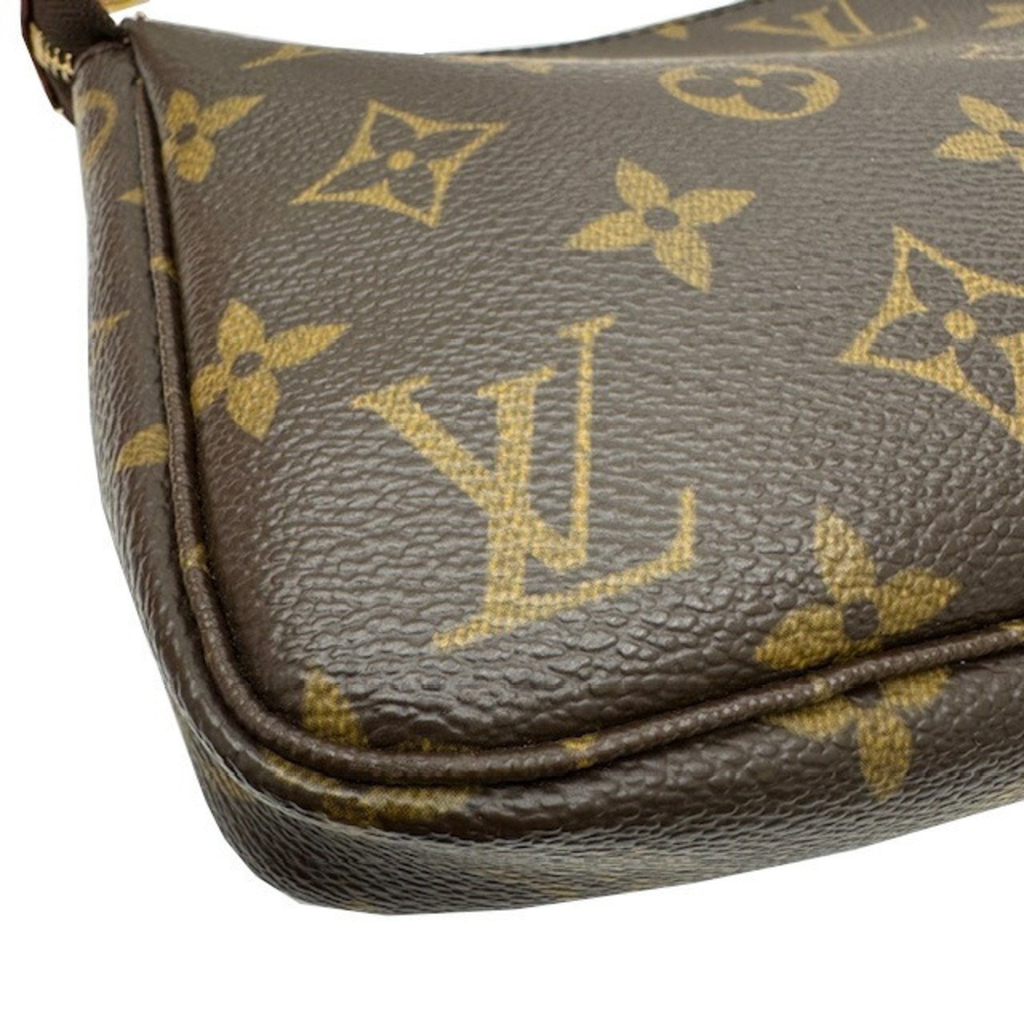 Louis Vuitton LOUIS VUITTON Pochette Accessoires M51980 CA0093 Pouch Handbag Women's Monogram Brown