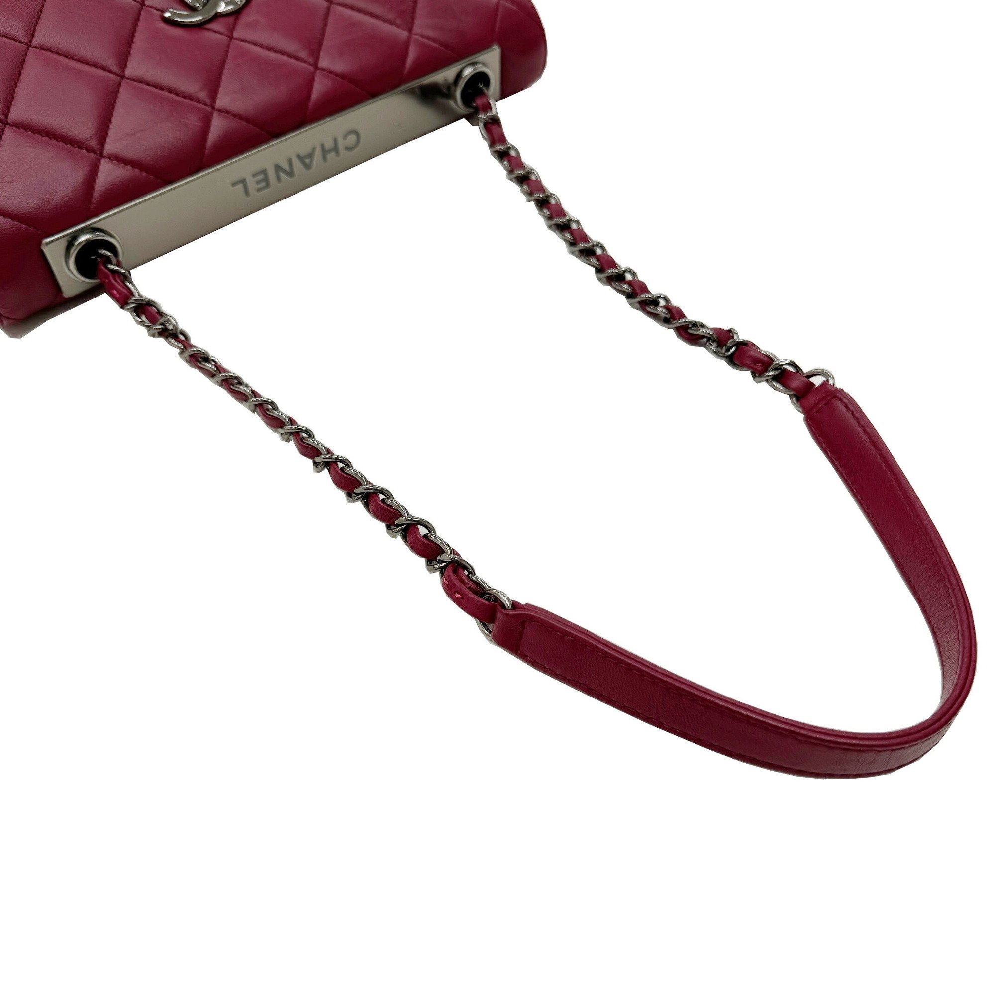 CHANEL Chanel Matelasse Chain Shoulder Bag Ramsun Wine Red 24 Series Women's