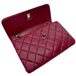 CHANEL Chanel Matelasse Chain Shoulder Bag Ramsun Wine Red 24 Series Women's