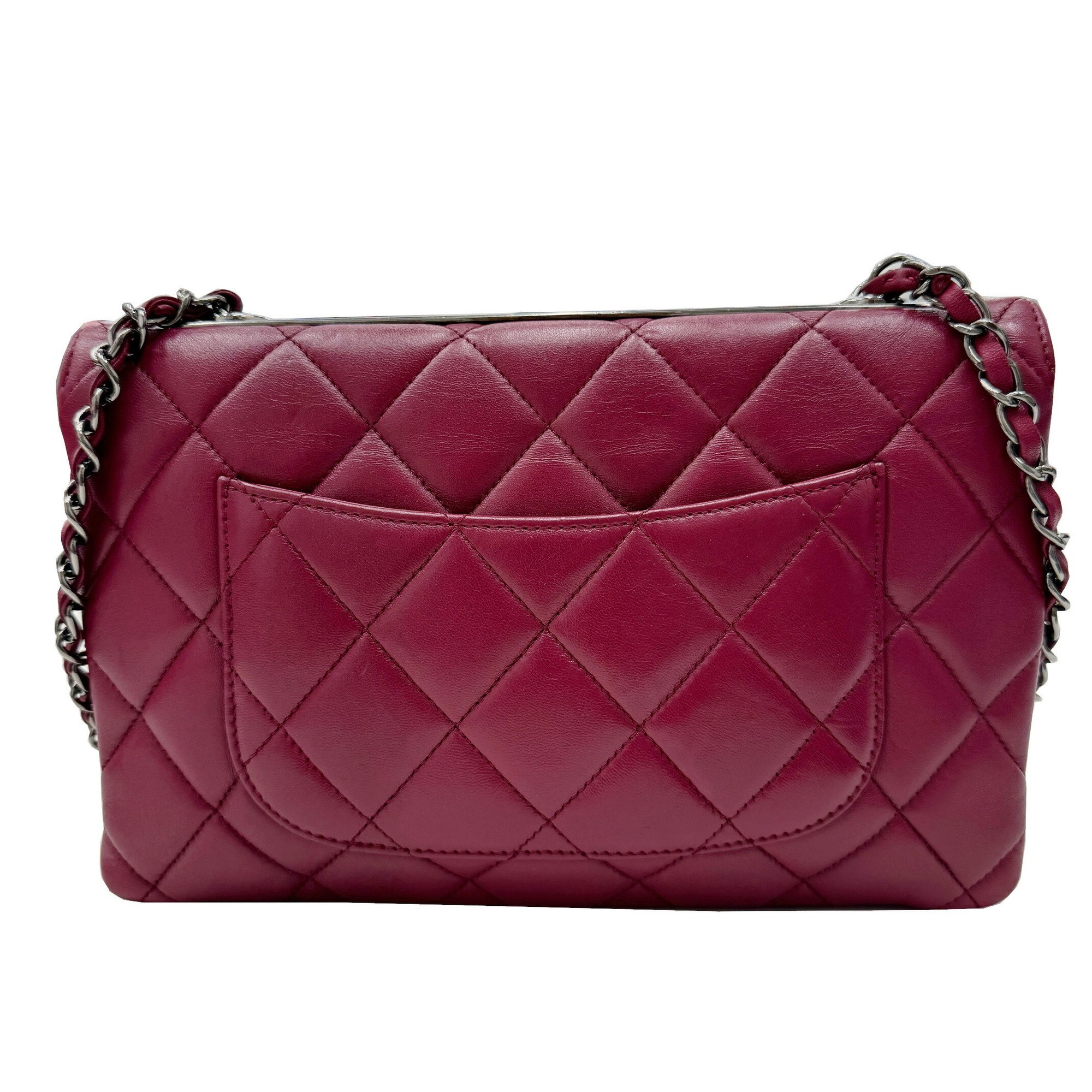 CHANEL Chanel Matelasse Chain Shoulder Bag Ramsun Wine Red 24 Series Women's