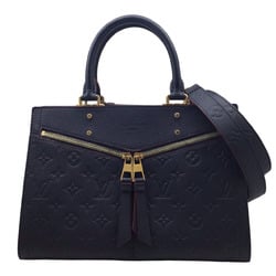 LOUIS VUITTON Louis Vuitton Monogram Empreinte Three PM M54195 TR3139 Marine Rouge Navy Leather Handbag Shoulder Bag Standing Women's