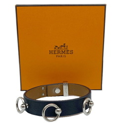 HERMES Hermes Dog Bracelet Black ST X Stamp 2016 Made for Women and Men