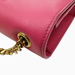 Yves Saint Laurent SAINT LAURENT PARIS Saint Laurent Kate Chain Shoulder Bag 354120 Pink Leather Women's