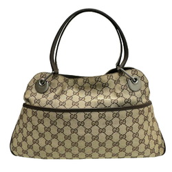 GUCCI GG Canvas Tote Bag 121023 Leather Handbag for Women