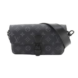 Louis Vuitton LOUIS VUITTON Monogram Eclipse Montsouris Wearable Wallet Shoulder Bag Leather Black M83567 RFID