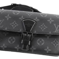 Louis Vuitton LOUIS VUITTON Monogram Eclipse Montsouris Wearable Wallet Shoulder Bag Leather Black M83567 RFID