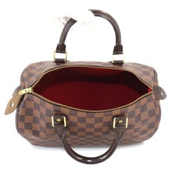 Louis Vuitton Damier Speedy 30 Handbag Ebene N41531 Brown Gold Hardware