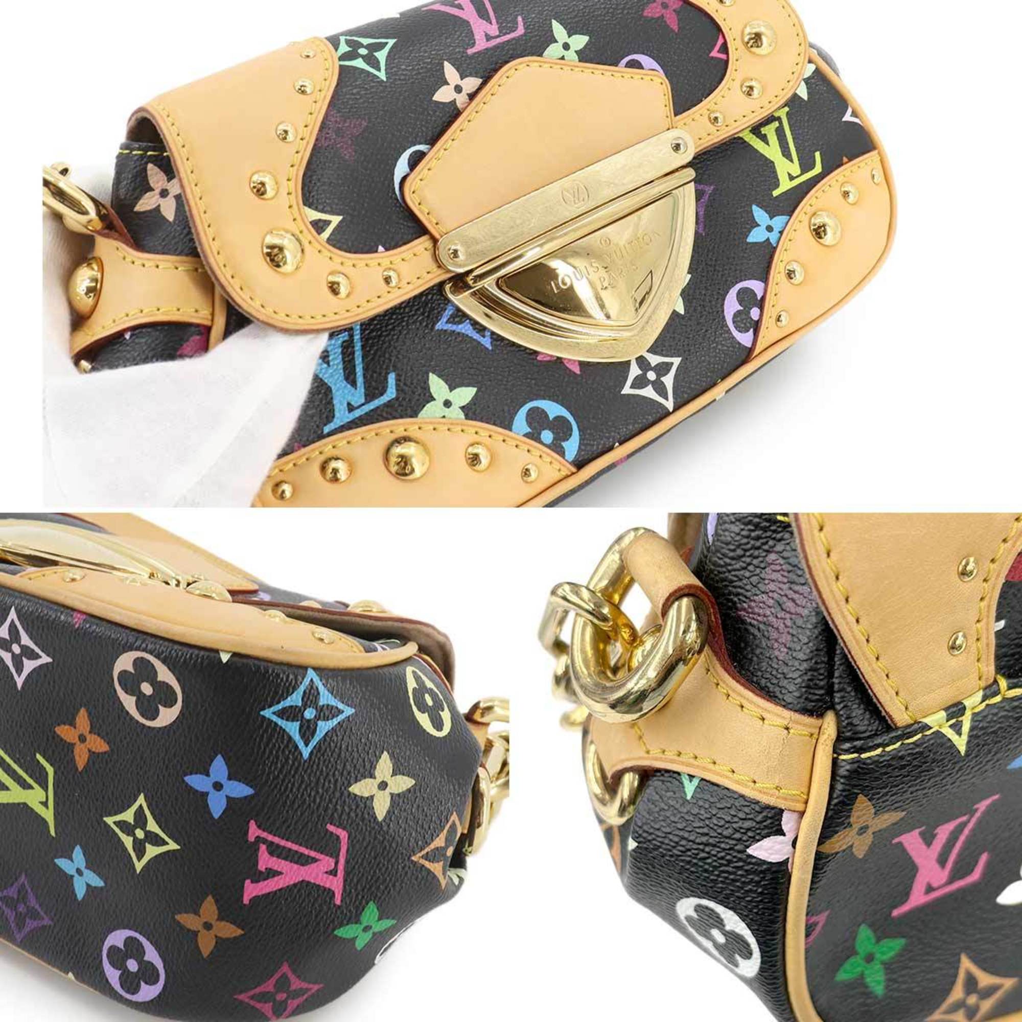 Louis Vuitton LOUIS VUITTON Monogram Multicolor Marilyn Handbag Noir M40128 Gold Hardware