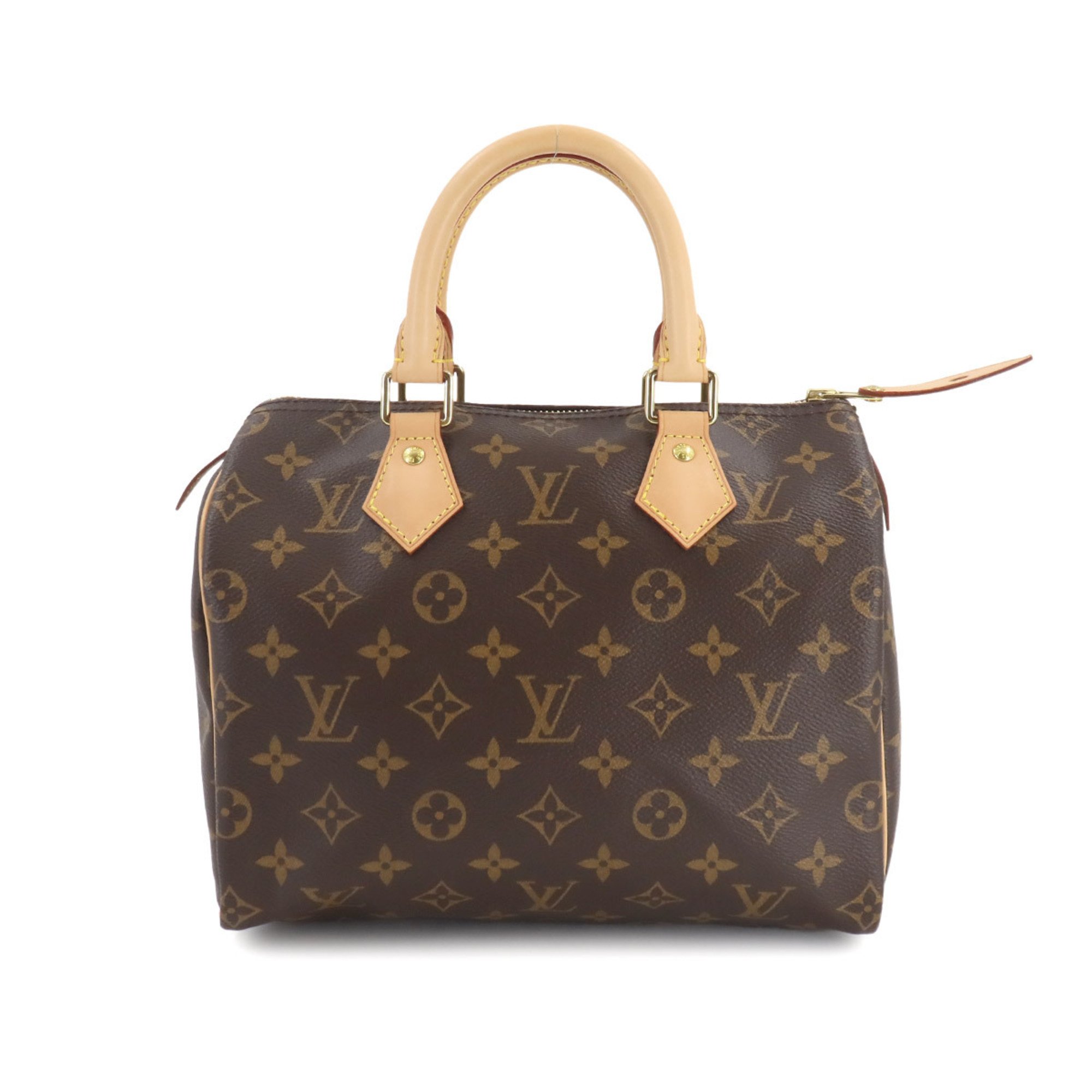 Louis Vuitton Monogram Speedy 25 Handbag Brown M41109 RFID Gold Hardware