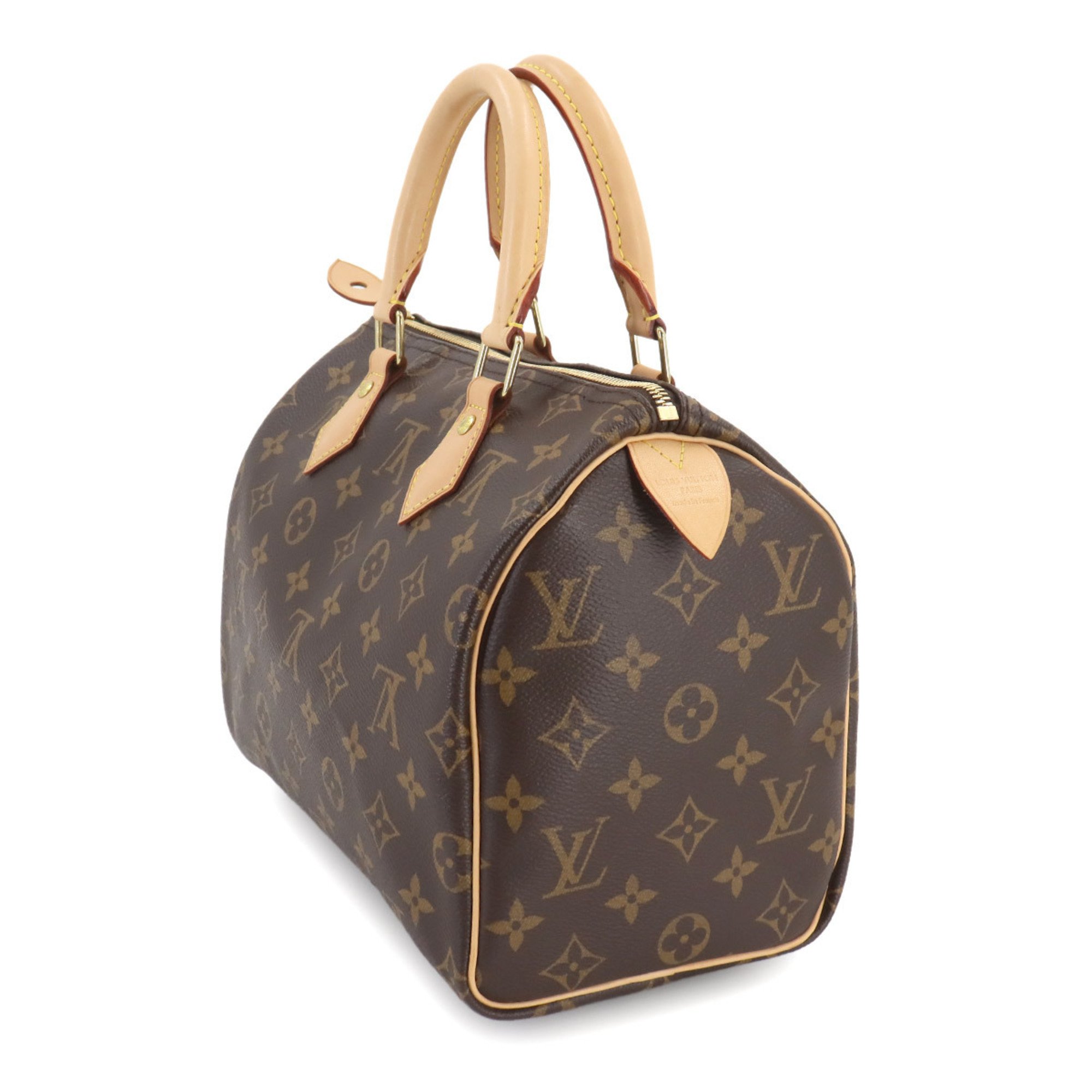 Louis Vuitton Monogram Speedy 25 Handbag Brown M41109 RFID Gold Hardware