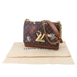 Louis Vuitton LOUIS VUITTON Monogram Catgram Sac Twist MM Chain Shoulder Bag Leather Maroon M44408 RFID