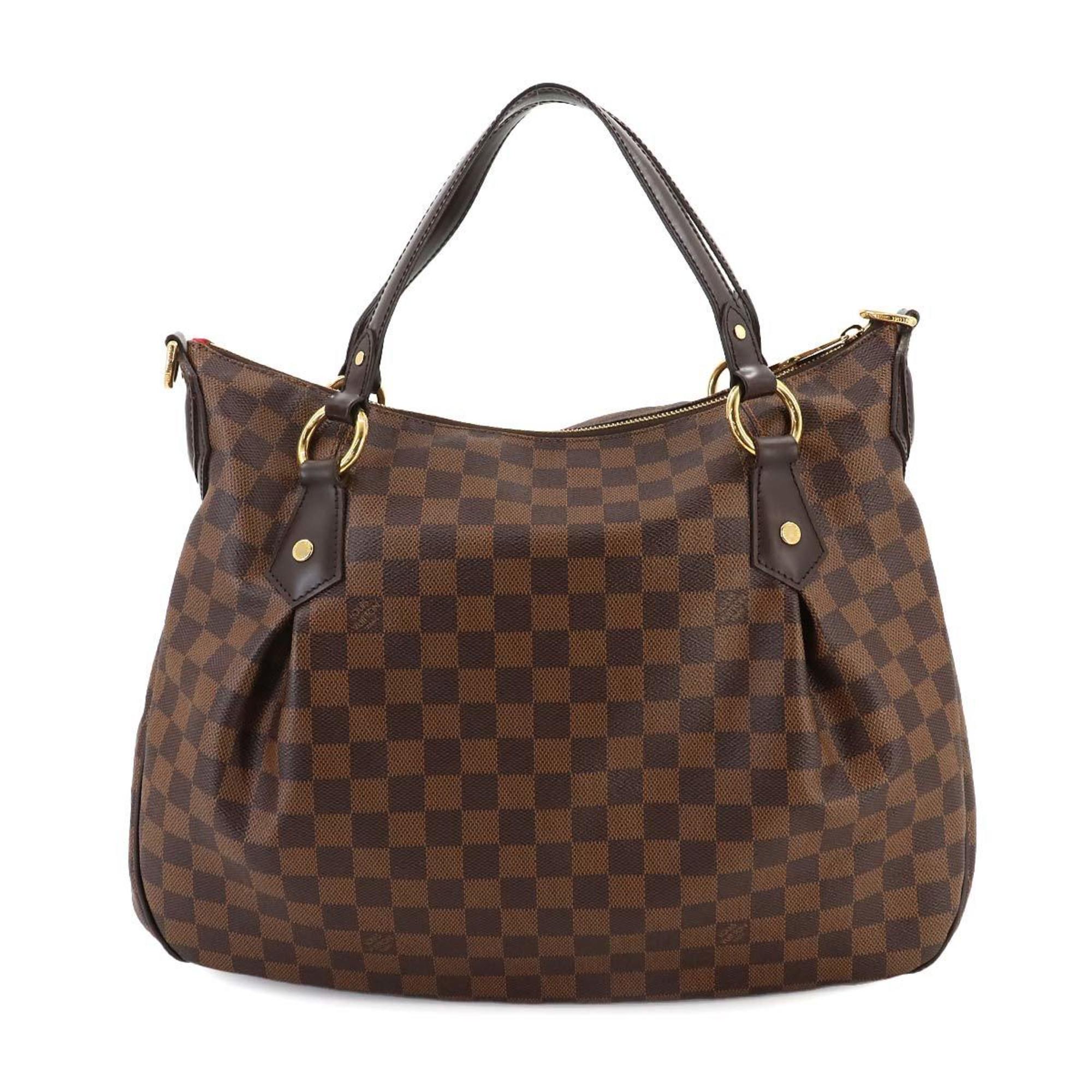 Louis Vuitton Damier Evora MM 2way Hand Shoulder Bag Ebene N41131 Gold Hardware