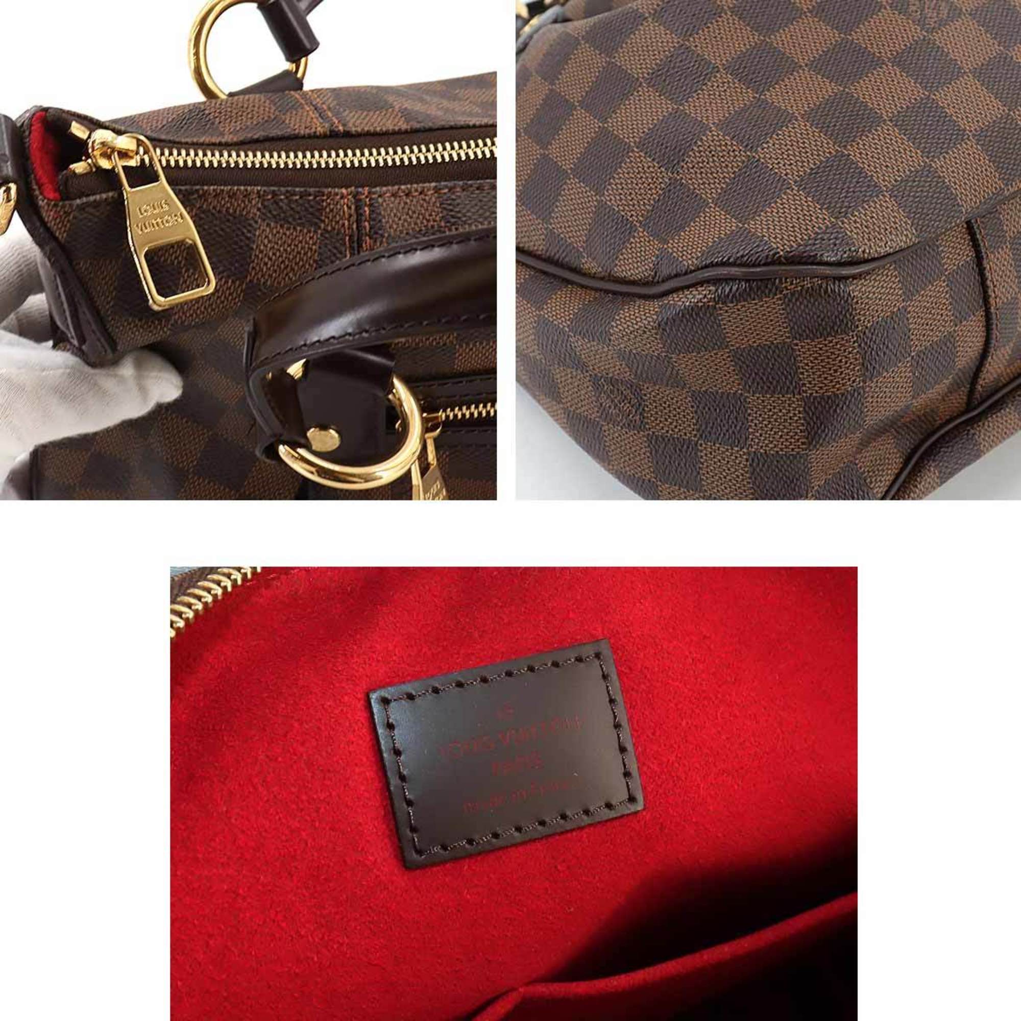 Louis Vuitton Damier Evora MM 2way Hand Shoulder Bag Ebene N41131 Gold Hardware