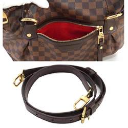 Louis Vuitton Damier Evora MM 2way Hand Shoulder Bag Ebene N41131 Gold Hardware