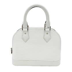 LOUIS VUITTON Alma BB M11381 RFID Epi Bron 2way Shoulder Handbag Leather White Women's