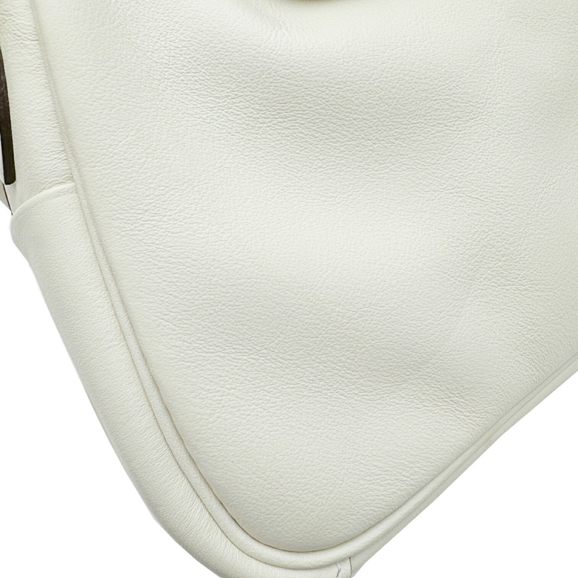 Hermes Lindy Verso Swift Nata Sesame B Stamp 2way Ivory MINI Handbag Shoulder Bag Women's