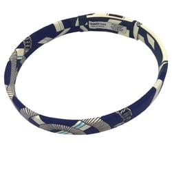 HERMES Mistinguett Hairband Headband Blue Accessory Circular Soft Women Men