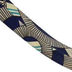 HERMES Mistinguett Hairband Headband Blue Accessory Circular Soft Women Men